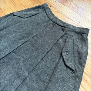 French Connection Tweed Skirt with Button Accents